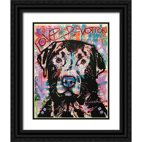 Dean Russo Collection 26x32 Black Ornate Wood Framed with Double Matting Museum Art Print Titled - Love Devotion Lab