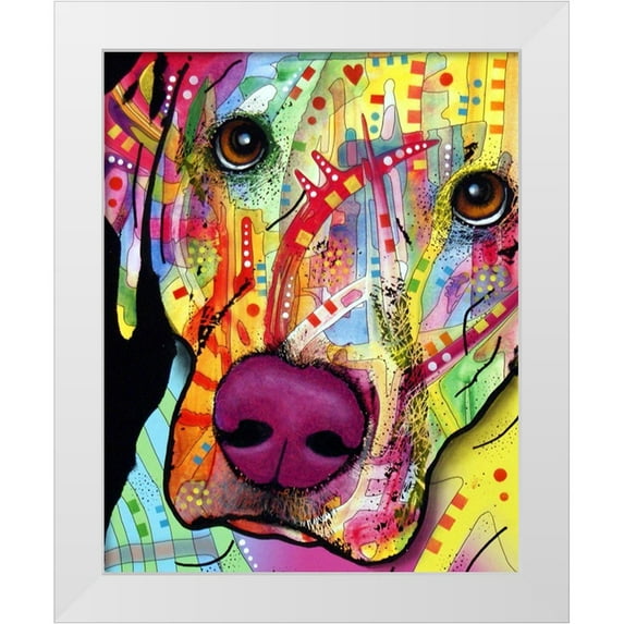 Dean Russo Collection 26x32 White Modern Wood Framed Museum Art Print Titled - Close Up Lab