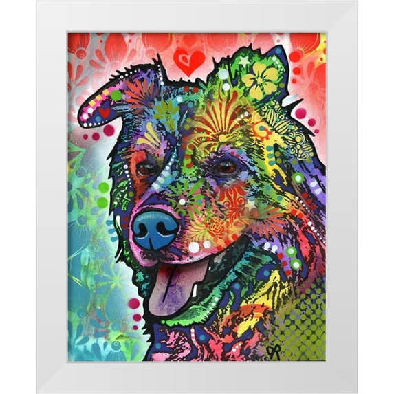 Dean Russo Collection 26x32 White Modern Wood Framed Museum Art Print Titled - Molly Rose
