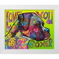 thumbnail image 1 of Dean Russo Collection 32x26 White Modern Wood Framed Museum Art Print Titled - Love You Boxer, 1 of 4