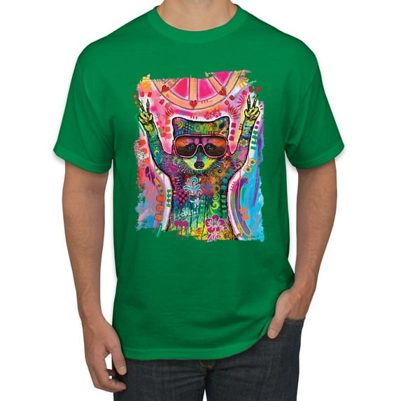 Dean Russo Cosmic Panda Animal Lover Men's Graphic T-Shirt, Kelly, 5X-Large
