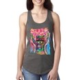 thumbnail image 1 of Dean Russo Cosmic Trash Panda Animal Lover Ladies Racerback Tank Top, Dark Grey, Small, 1 of 6