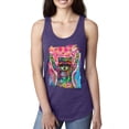 thumbnail image 1 of Dean Russo Cosmic Trash Panda Animal Lover Ladies Racerback Tank Top, Purple Rush, Large, 1 of 6