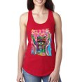 thumbnail image 1 of Dean Russo Cosmic Trash Panda Animal Lover Ladies Racerback Tank Top, Red, X-Large, 1 of 6