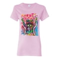 thumbnail image 1 of Dean Russo Cosmic Trash Panda Animal Lover Womens Graphic T-Shirt, Light Pink, 3X-Large, 1 of 6