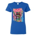 thumbnail image 1 of Dean Russo Cosmic Trash Panda Animal Lover Womens Graphic T-Shirt, Royal, XX-Large, 1 of 6