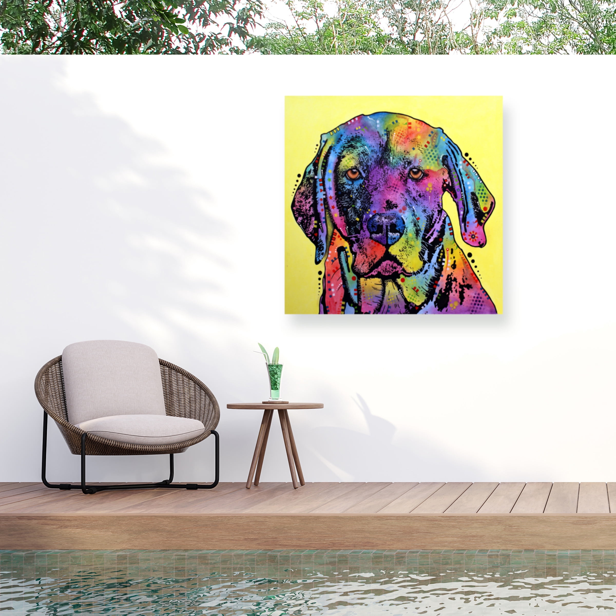 Dean Russo 'Fixate Labrador' Outdoor Canvas