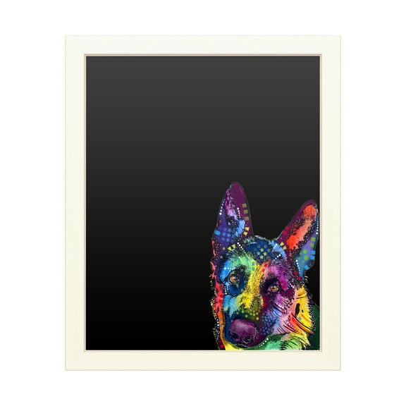 Functional Chalkboard with Printed Artwork - Dean Russo 'German Shepherd' Chalk Board Wall