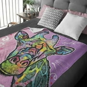 Dean Russo Giraffe Super Soft Plush Fleece Throw Blanket