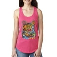 thumbnail image 1 of Dean Russo If Cats Could Talk Cat Lover Ladies Racerback Tank Top, Hot Pink, Large, 1 of 6