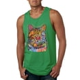 thumbnail image 1 of Dean Russo If Cats Could Talk Cat Lover Mens Graphic Tank Top, Kelly, Medium, 1 of 6