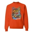 thumbnail image 1 of Dean Russo If Cats Could Talk Cat Lover Unisex Crewneck Graphic Sweatshirt, Orange, XX-Large, 1 of 6