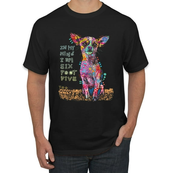Dean Russo In My Mind Dog Lover Men's Graphic T-Shirt, Black, Small