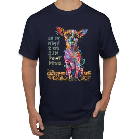 Dean Russo In My Mind Dog Lover Men's Graphic T-Shirt, Navy, 4X-Large
