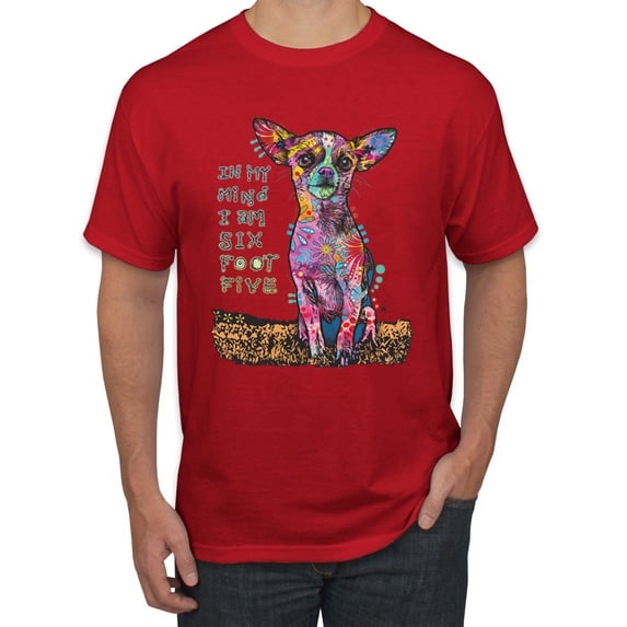 Dean Russo In My Mind Dog Lover Men's Graphic T-Shirt, Red, XX-Large