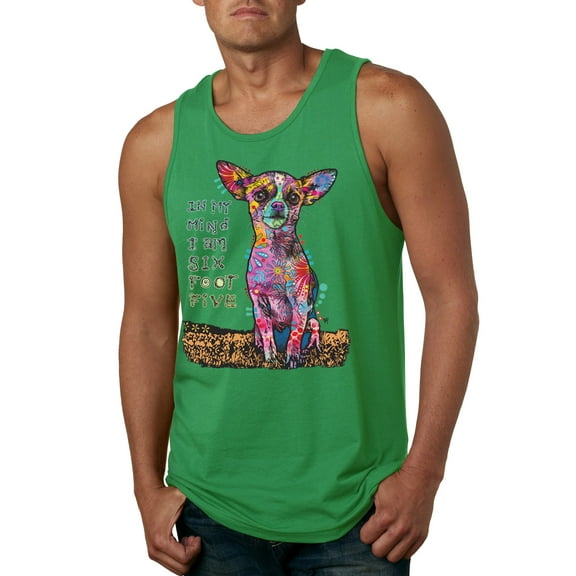 Dean Russo In My Mind Dog Lover Mens Graphic Tank Top, Kelly, XX-Large