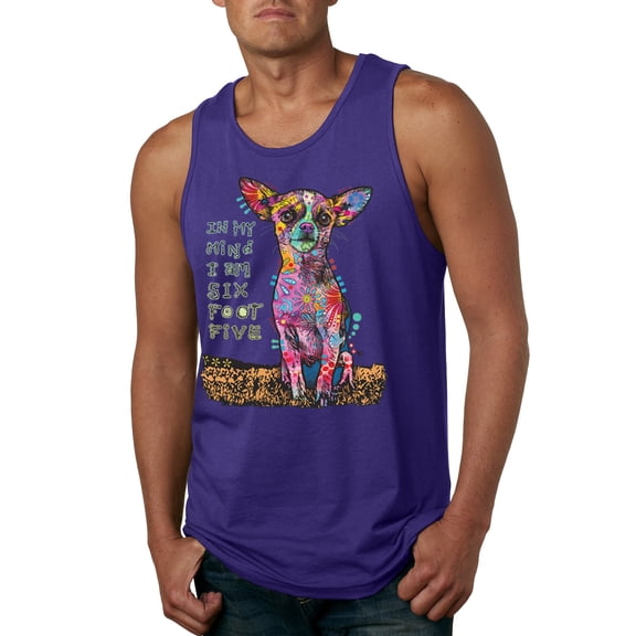 Dean Russo In My Mind Dog Lover Mens Graphic Tank Top, Purple, XX-Large