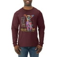 thumbnail image 1 of Dean Russo In My Mind Dog Lover Mens Long Sleeve Shirt, Maroon, Large, 1 of 6