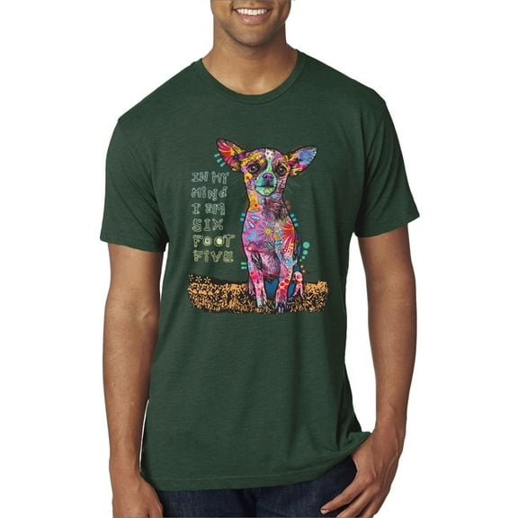 Dean Russo In My Mind Dog Lover Mens Premium Tri Blend T-Shirt, Forest Green, X-Large