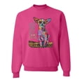 thumbnail image 1 of Dean Russo In My Mind Dog Lover Unisex Crewneck Graphic Sweatshirt, Fuschia, Large, 1 of 6