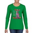 thumbnail image 1 of Dean Russo In My Mind Dog Lover Womens Graphic Long Sleeve T-Shirt, Kelly, Small, 1 of 6