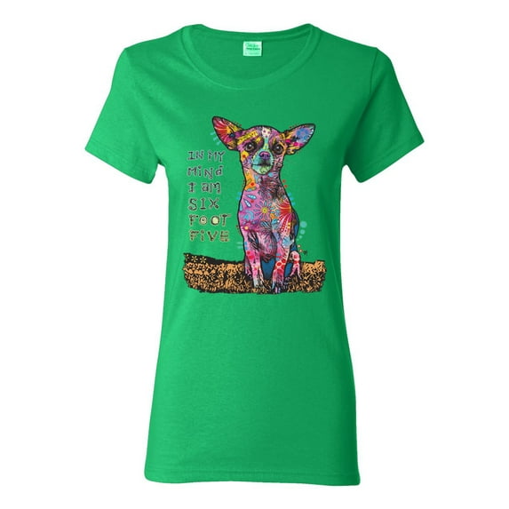 Dean Russo In My Mind Dog Lover Womens Graphic T-Shirt, Kelly, 3X-Large