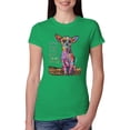 thumbnail image 1 of Dean Russo In My Mind Dog Lover Womens Slim Fit Junior Tee, Kelly, Small, 1 of 6