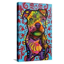 Dean Russo - Pittie Pup Canvas Wall Poster, 14.725" x 22.375"