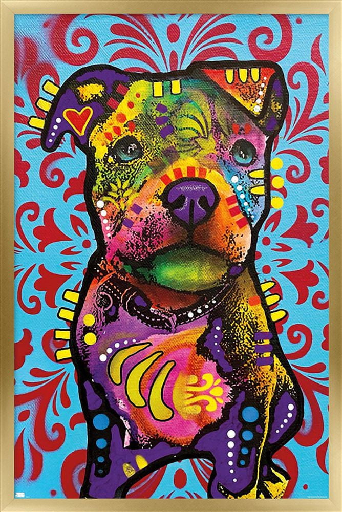 Dean Russo - Pittie Pup Wall Poster, 14.725" x 22.375" Framed
