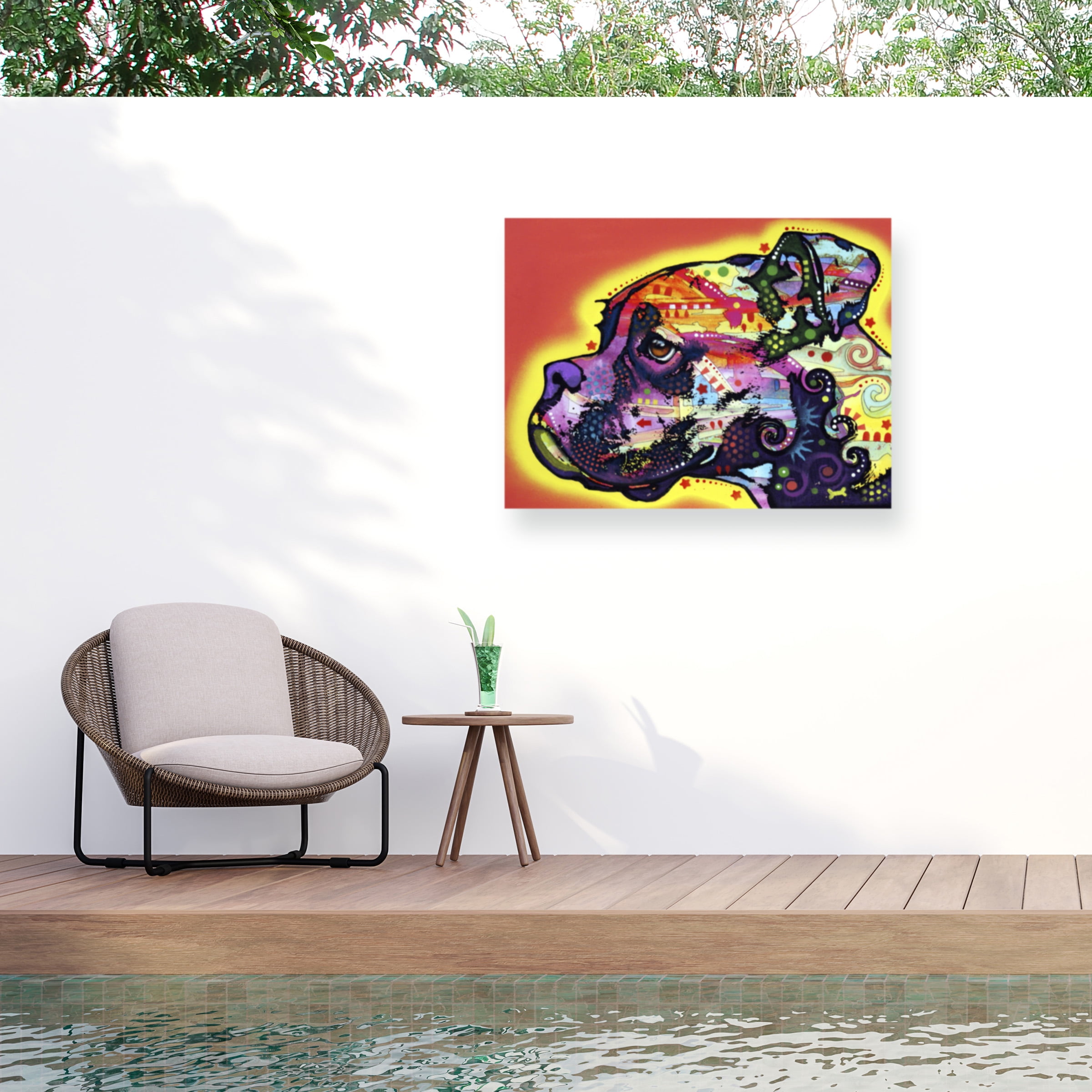 Dean Russo 'Profile Boxer' Outdoor All-Weather Wall Decor