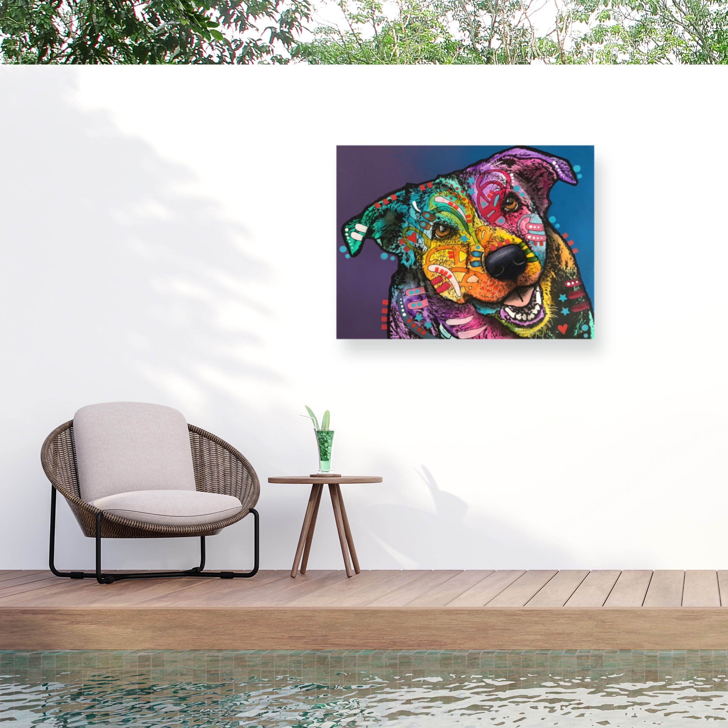 Dean Russo 'Puppy Portrait' Outdoor Canvas