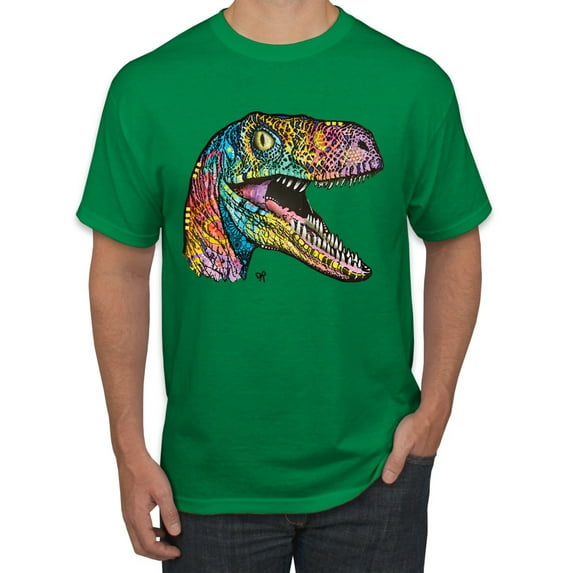 Dean Russo Raptor Animal Lover Men's Graphic T-Shirt, Kelly, 5X-Large