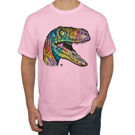 Dean Russo Raptor Animal Lover Men's Graphic T-Shirt, Light Pink, 3X-Large