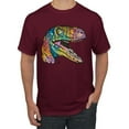 thumbnail image 1 of Dean Russo Raptor Animal Lover Men's Graphic T-Shirt, Maroon, Small, 1 of 6