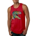thumbnail image 1 of Dean Russo Raptor Animal Lover Mens Graphic Tank Top, Red, Small, 1 of 6
