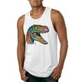 thumbnail image 1 of Dean Russo Raptor Animal Lover Mens Graphic Tank Top, White, Large, 1 of 6
