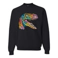 thumbnail image 1 of Dean Russo Raptor Animal Lover Unisex Crewneck Graphic Sweatshirt, Black, Large, 1 of 6