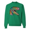 thumbnail image 1 of Dean Russo Raptor Animal Lover Unisex Crewneck Graphic Sweatshirt, Kelly, XX-Large, 1 of 6