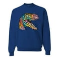 thumbnail image 1 of Dean Russo Raptor Animal Lover Unisex Crewneck Graphic Sweatshirt, Royal, XX-Large, 1 of 6