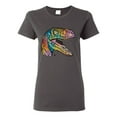 thumbnail image 1 of Dean Russo Raptor Animal Lover Womens Graphic T-Shirt, Charcoal, 3X-Large, 1 of 6