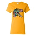thumbnail image 1 of Dean Russo Raptor Animal Lover Womens Graphic T-Shirt, Gold, Small, 1 of 6