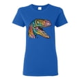 thumbnail image 1 of Dean Russo Raptor Animal Lover Womens Graphic T-Shirt, Royal, Small, 1 of 6