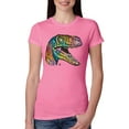 thumbnail image 1 of Dean Russo Raptor Animal Lover Womens Slim Fit Junior Tee, Hot Pink, Medium, 1 of 6