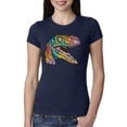 thumbnail image 1 of Dean Russo Raptor Animal Lover Womens Slim Fit Junior Tee, Navy, X-Large, 1 of 6