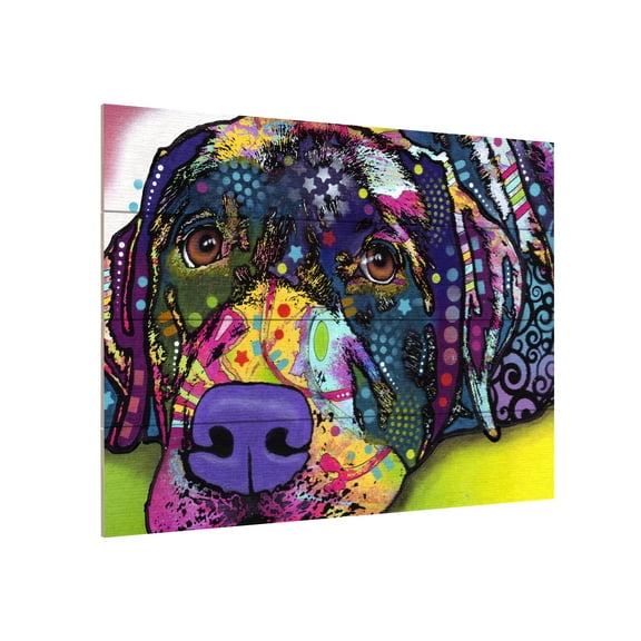 Dean Russo 'Savvy Labrador' Wood Slat Art