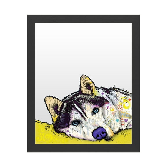 Dry Erase Marker Board with Printed Artwork - Dean Russo 'Siberian Husky II' White Board -