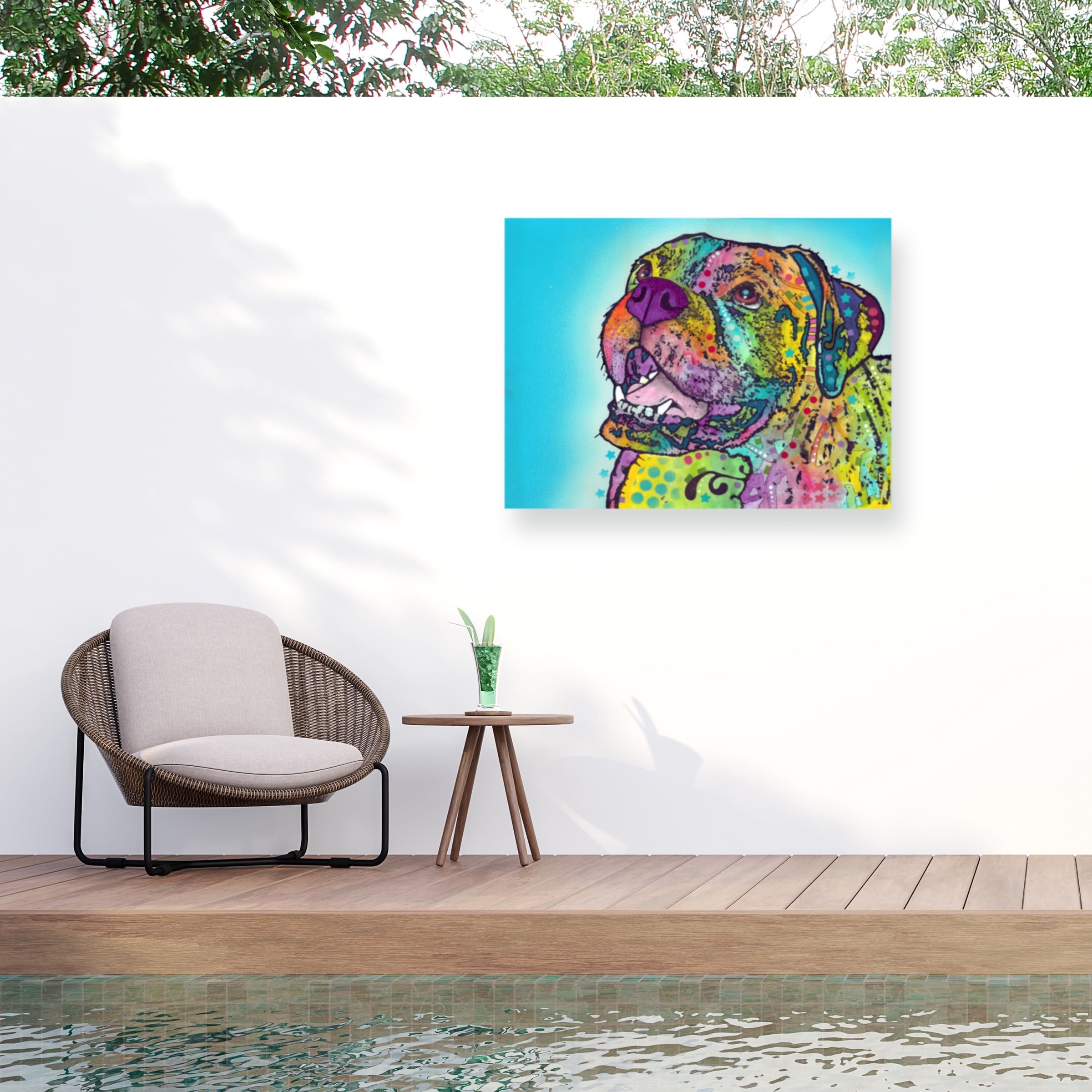 Dean Russo 'Smiling Boxer' Outdoor Canvas