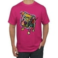 thumbnail image 1 of Dean Russo Some Angels Dog Lover Men's Graphic T-Shirt, Fuschia, Small, 1 of 6