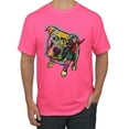 thumbnail image 1 of Dean Russo Some Angels Dog Lover Men's Graphic T-Shirt, Neon Pink, Small, 1 of 6
