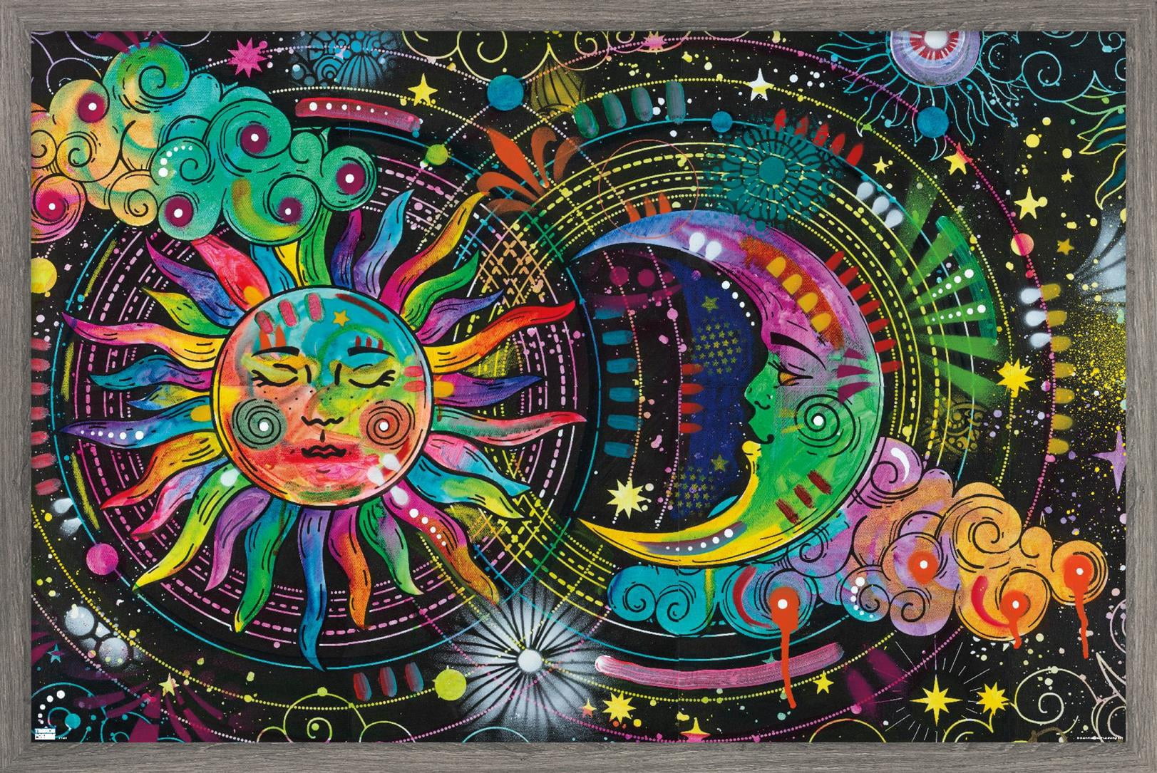 Dean Russo - Sun And Moon Wall Poster, 14.725" x 22.375" Framed